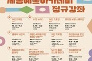 세종예술아카데미 하반기 개강…새 강좌·확대 운영 눈길